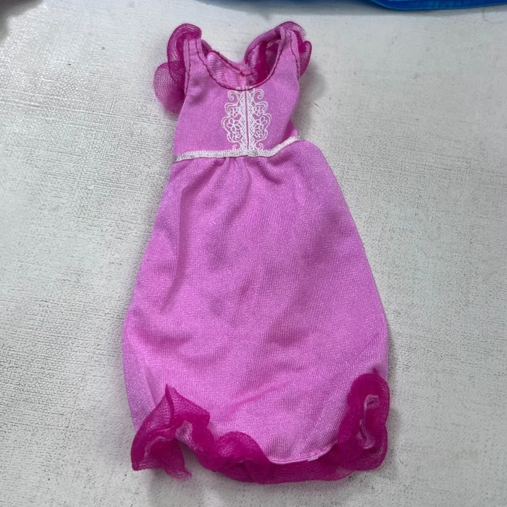 Mixed Doll Clothes Lot Pink Blue Ruffle Dress Skirt Pants Barbie Bratz Style 9pc